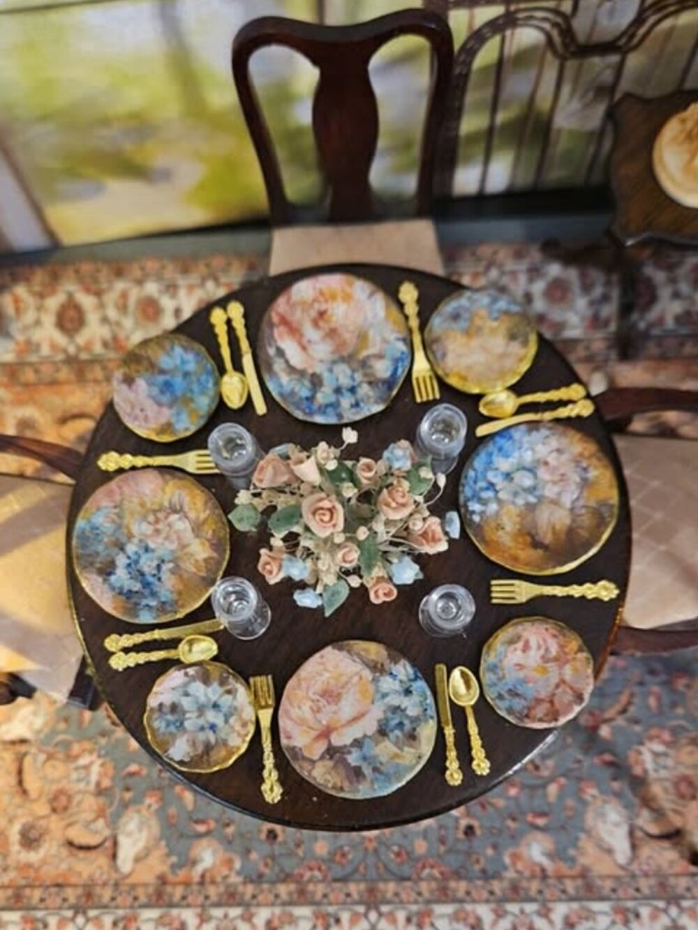 Miniature Dollhouse Dining Plates - Picture 3 of 9